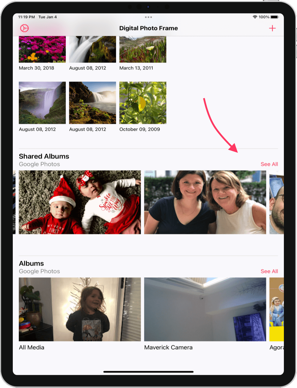 Slideshow from Google Photos